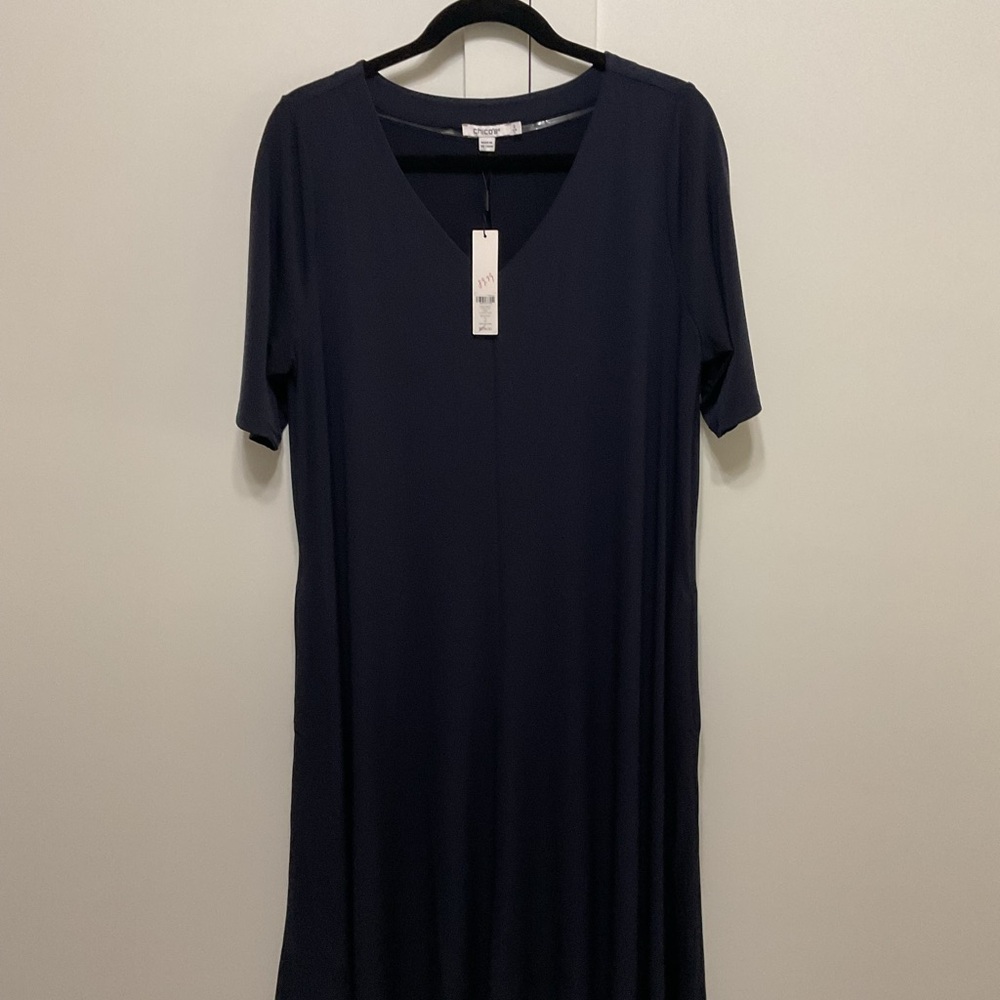 NWT Chico’s V Neck ITY Midi Dress size 2 (12/14, L)